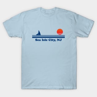 Sea Isle City, NJ - Sailboat Sunrise T-Shirt